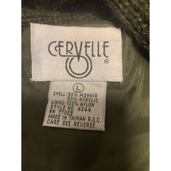 Cervelle L Mohair Floral Embroidered Knit Cardigan Jacket Double Breasted Winter - Picture 4 of 8